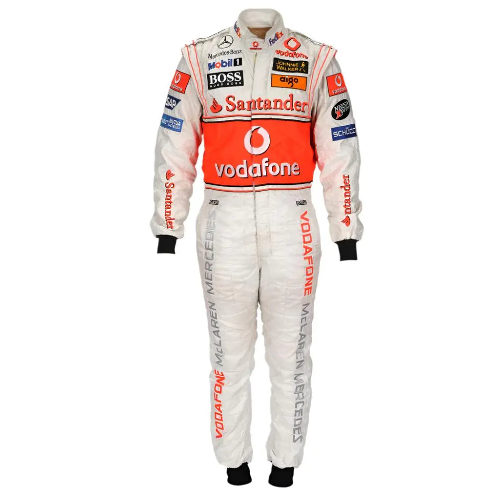 2007 Fernando Alonso McLaren F1 Embroidered Racing Suit - Speedxcrafts