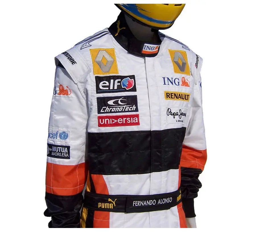 2008 Fernando Alonso Renault F1 Embroidered Racing Suit