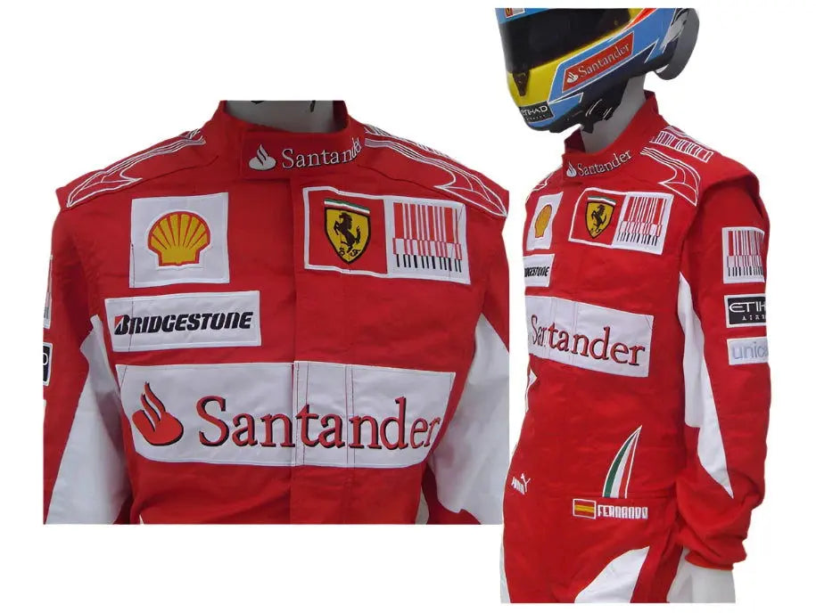 2010 Fernando Alonso Ferrari F1 Embroidered Racing Suit