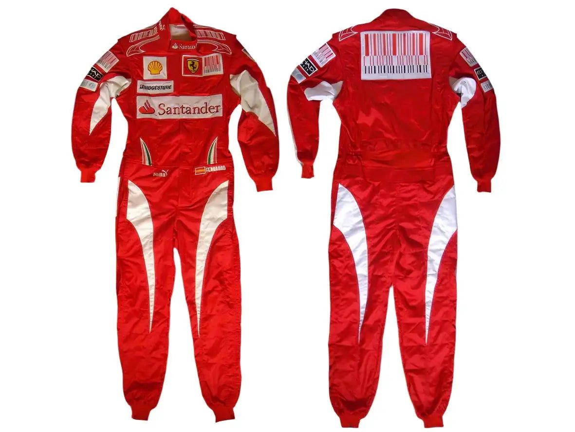 2010 Fernando Alonso Ferrari F1 Embroidered Racing Suit - Speedxcrafts
