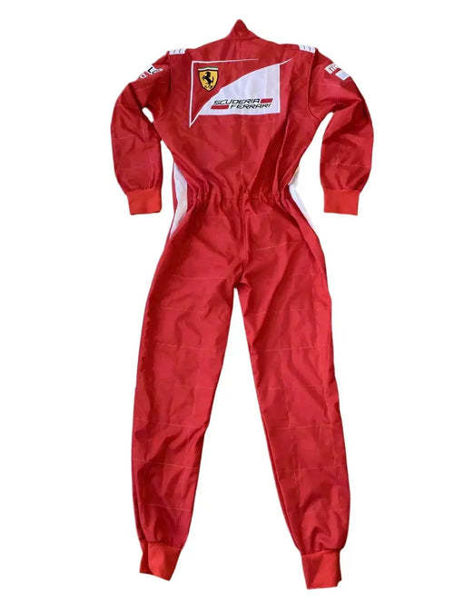 2014 Fernando Alonso Ferrari F1 Embroidered Racing Suit - Speedxcrafts