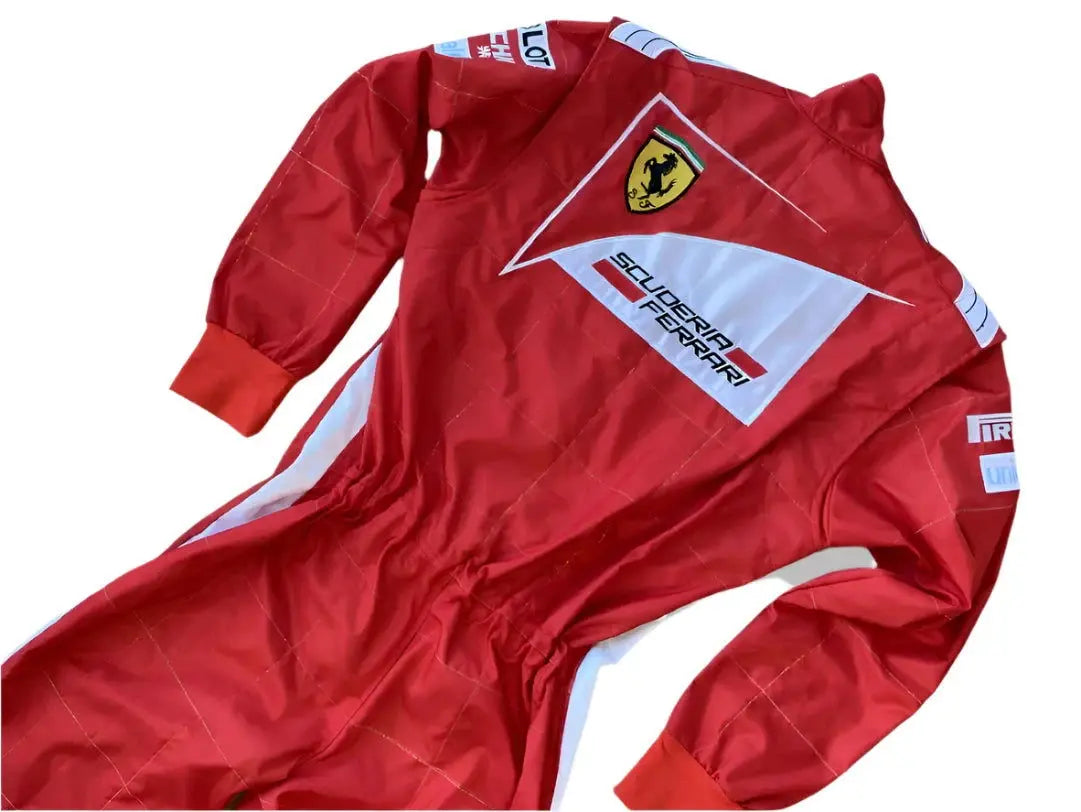 2014 Fernando Alonso Ferrari F1 Embroidered Racing Suit - Speedxcrafts