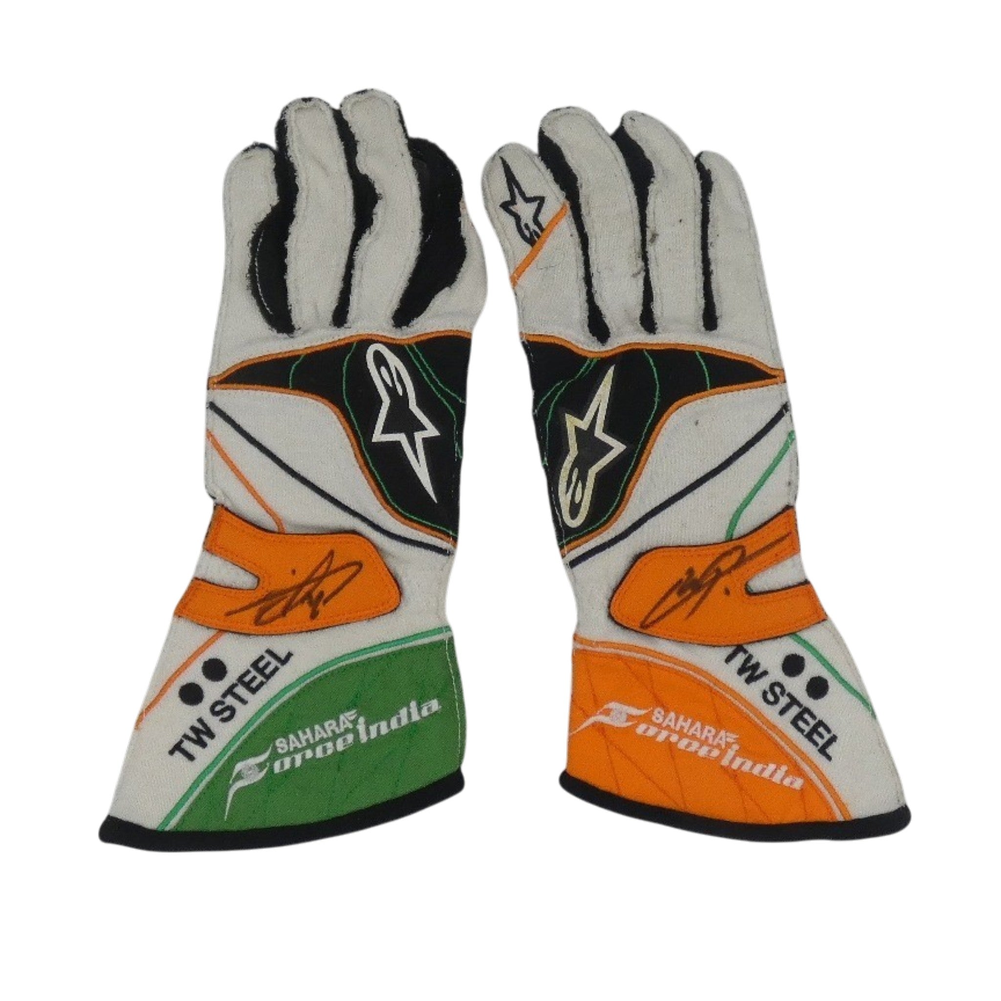 2014 Sergio Pérez Signed Sahara Force India Race Gloves