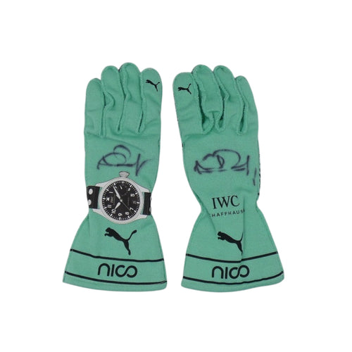 2017 Nico Rosberg Signed Mercedes Race Gloves
