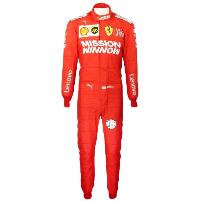 2019 Charles Leclerc Ferrari Mission Winnow F1 Embroidered Racing Suit