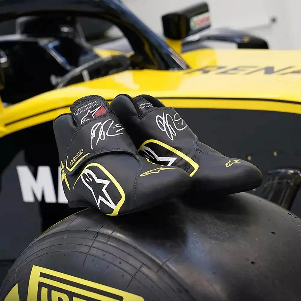 2019 DANIEL RICCIARDO RENAULT F1 RACE BOOTS - Speedxcrafts
