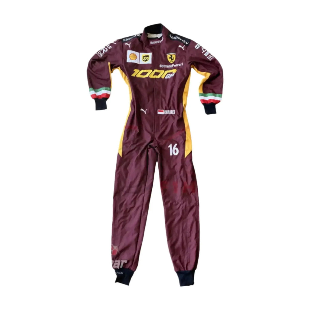 2020 Charles Leclerc Ferrari 1000 GP F1 Embroidered Racing Suit