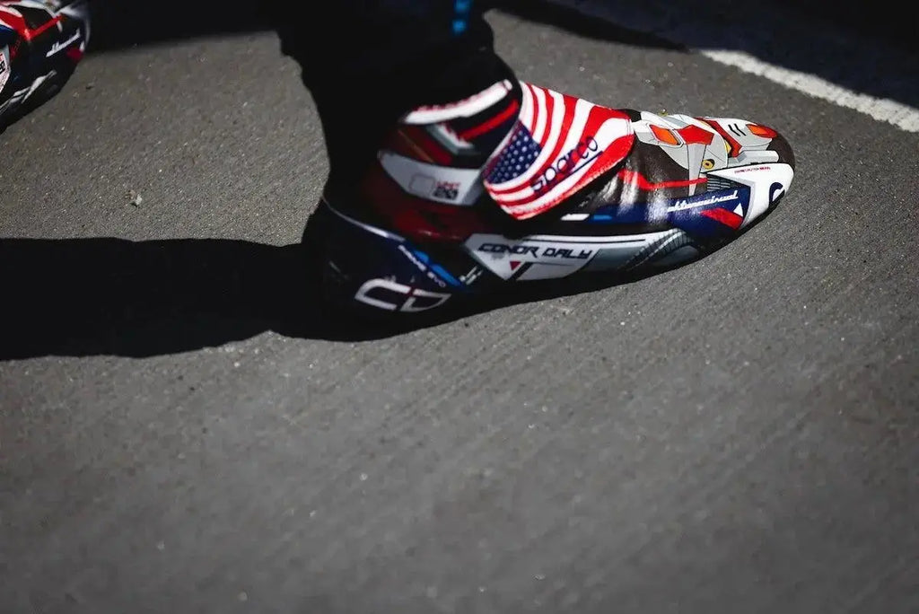2022 Conor Daly Ed Carpenter Racing IndyCar Boots - Speedxcrafts