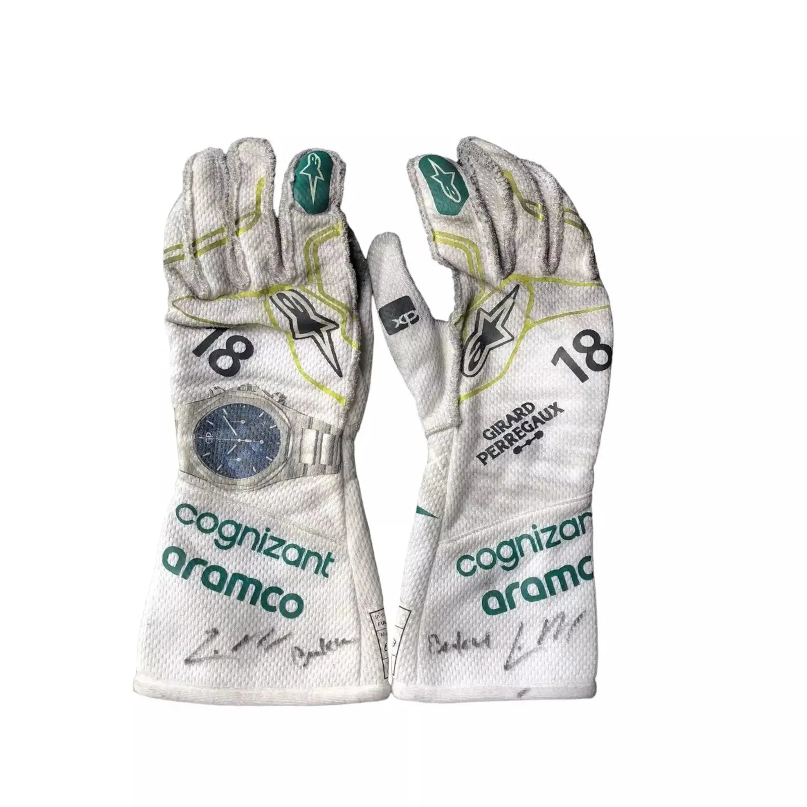 2023 Lance Stroll Baku Worn Gloves