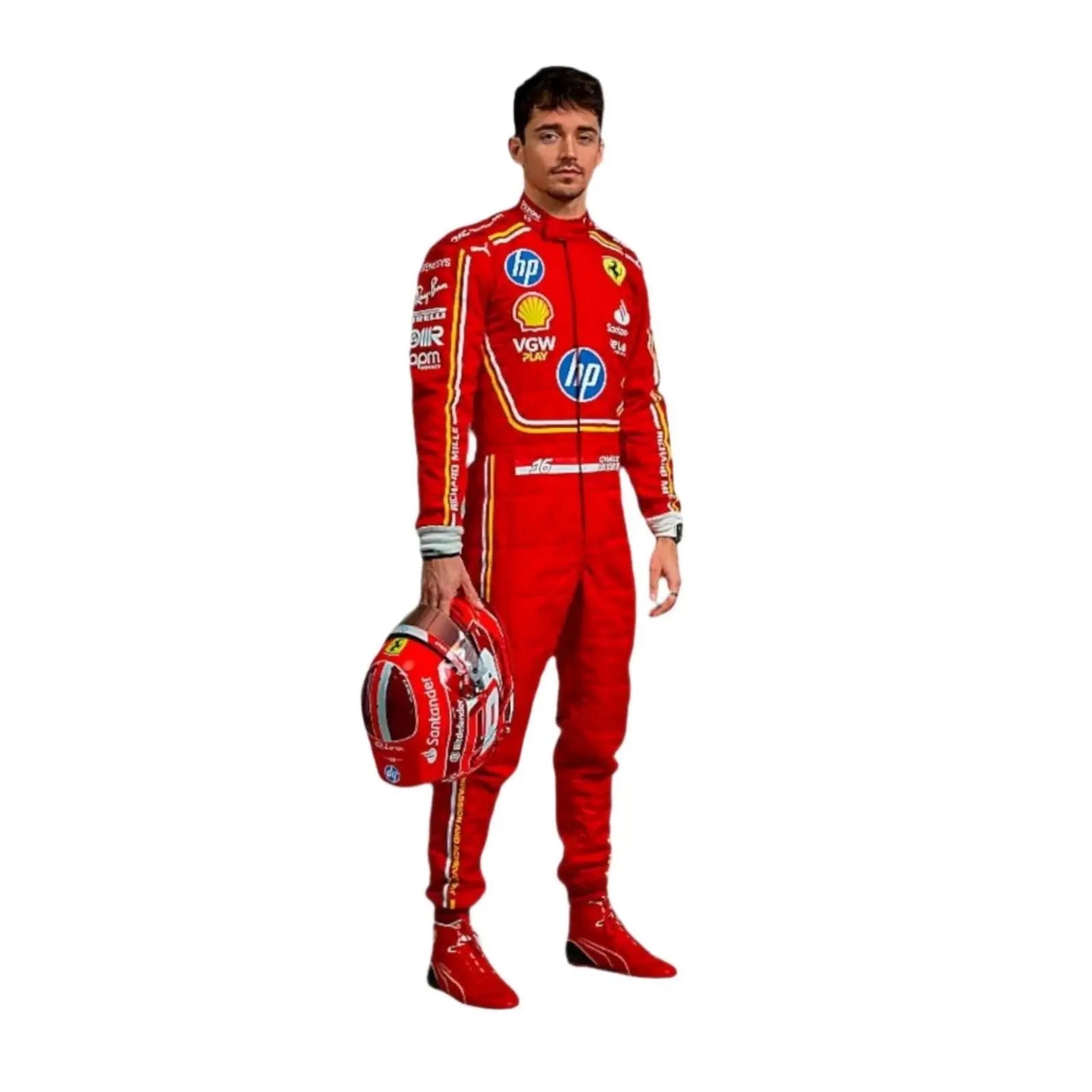 2024 Charles Leclerc Replica Race Suit | Scuderia Ferrari HP - Speedxcrafts