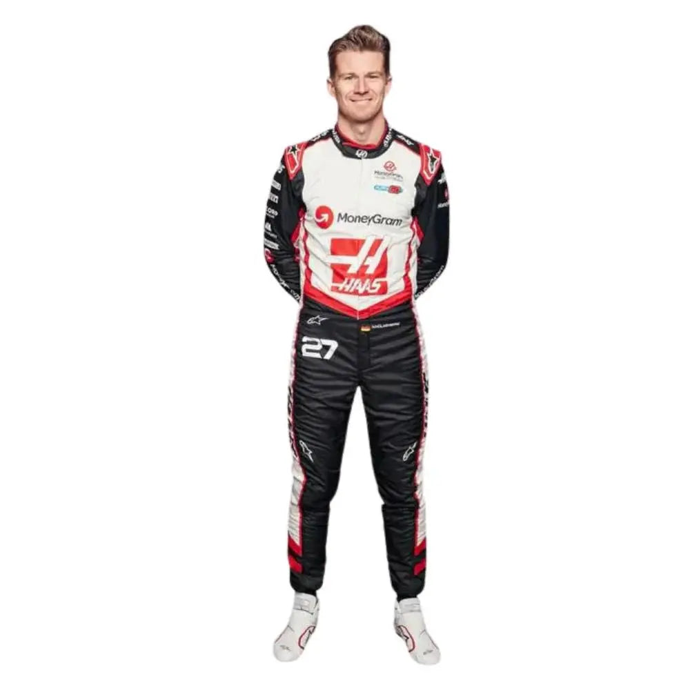 2024 Nico Hülkenberg Replica Race Suit | Haas F1 Team - Speedxcrafts