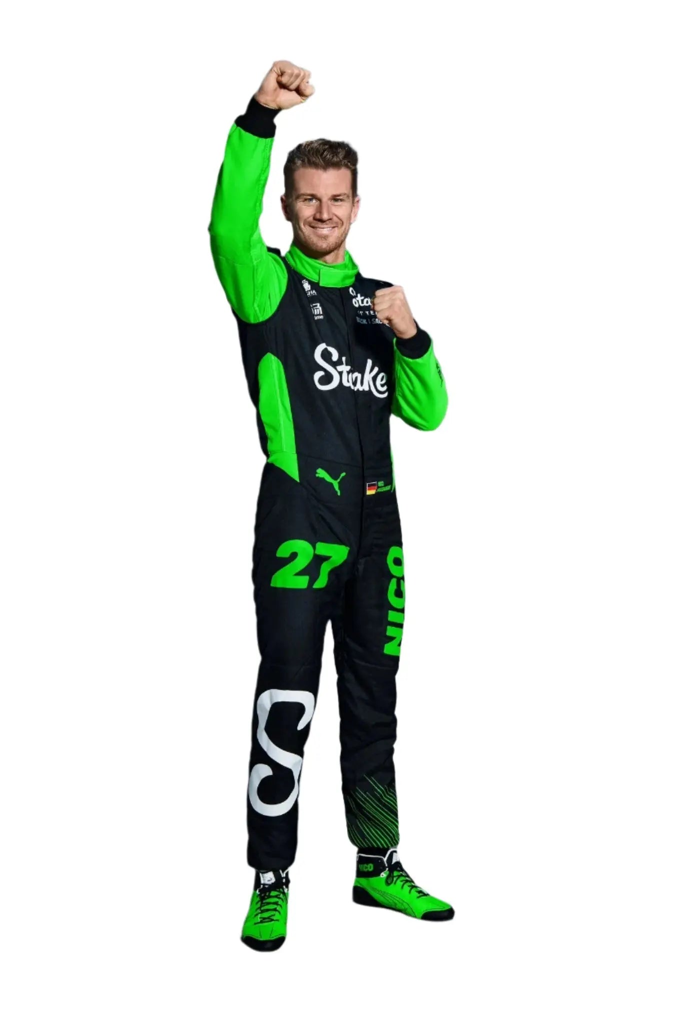 2025 Nico Hulkenberg Kick Sauber Stake F1 Team Racing Suit