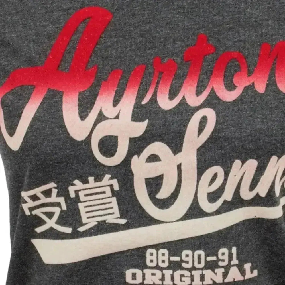 Ayrton Senna Ladies T-Shirt Vintage Grey - Speedxcrafts
