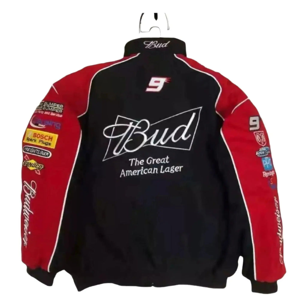 Budweiser F1 Official Embroidered Racing Jacket - Speedxcrafts