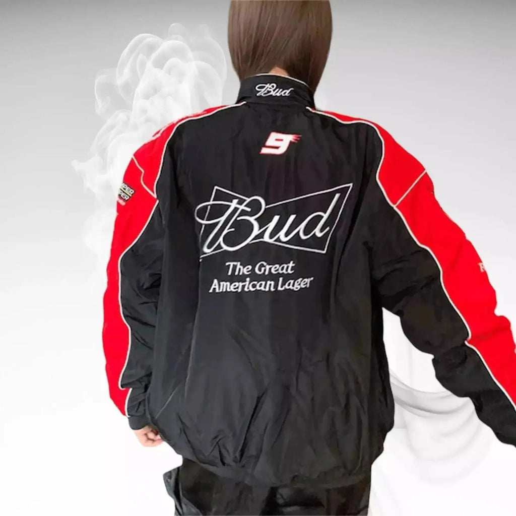 Budweiser F1 Racing Embroidered Retro Limited Edition Jacket - Speedxcrafts