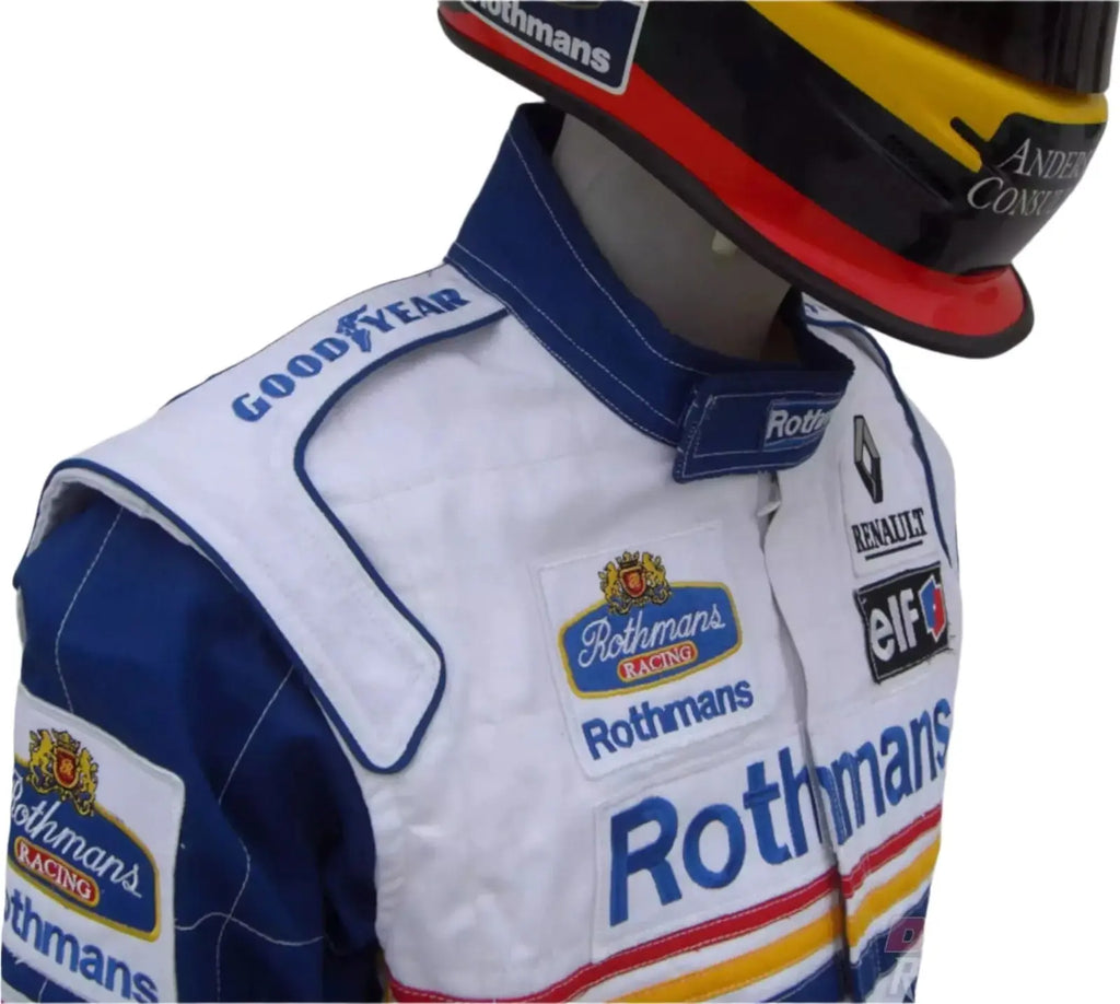 Damon Hill 1997  Williams F1 Embroidered Racing Suit - Speedxcrafts