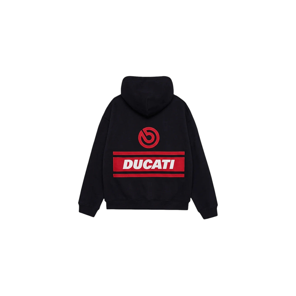 Ducati Racing Heritage Oversized Hoodie – Vintage Black Edition Speedx Crafts