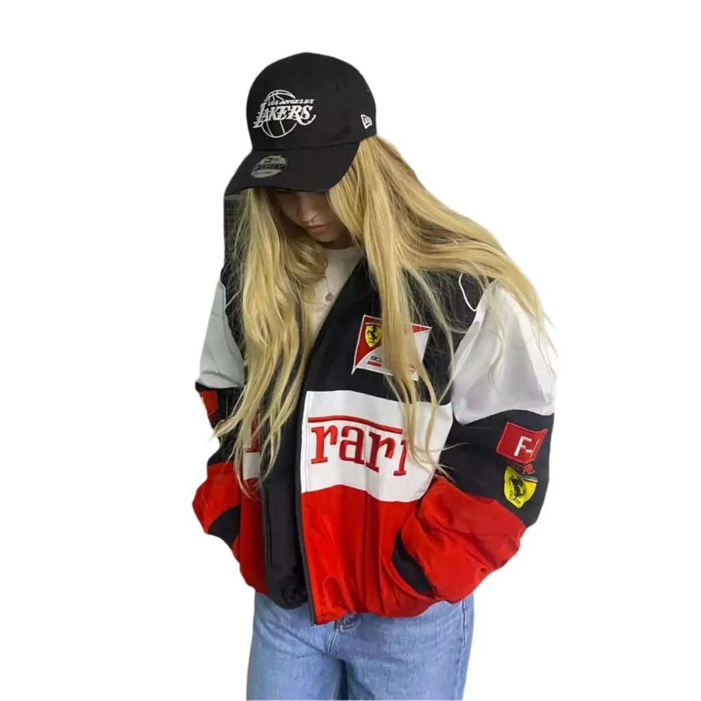 Embroidered F1 Ferrari Racing Jacket - Classic Motorsport Apparel