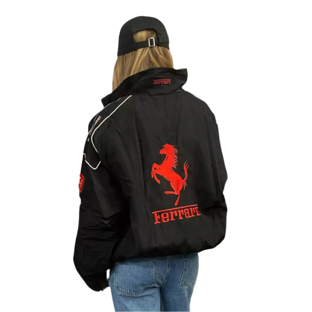 Embroidered F1 Ferrari Racing Jacket - Classic Motorsport Apparel - Speedxcrafts