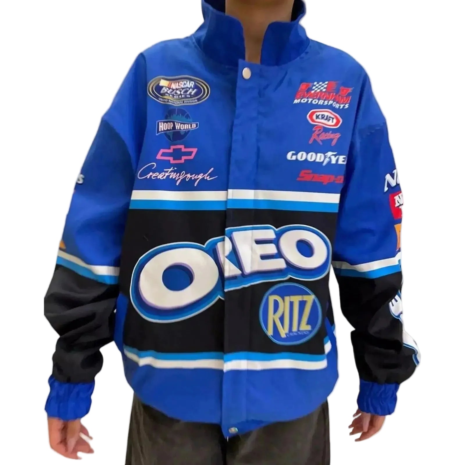 F1 Biker Racing Streetwear Embroidered Bomber Jacket