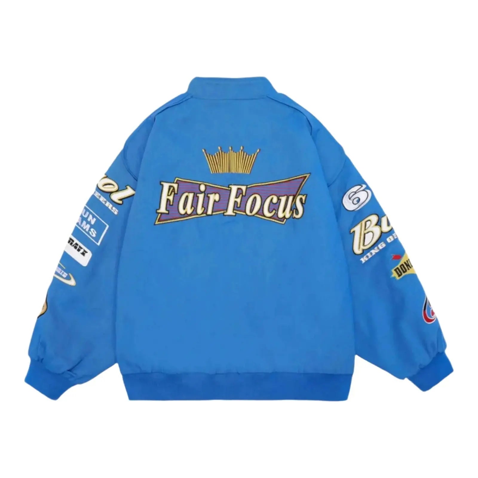 Fair Focus Embroidered Racing Jacket - Stylish Motorsport Apparel - Speedxcrafts