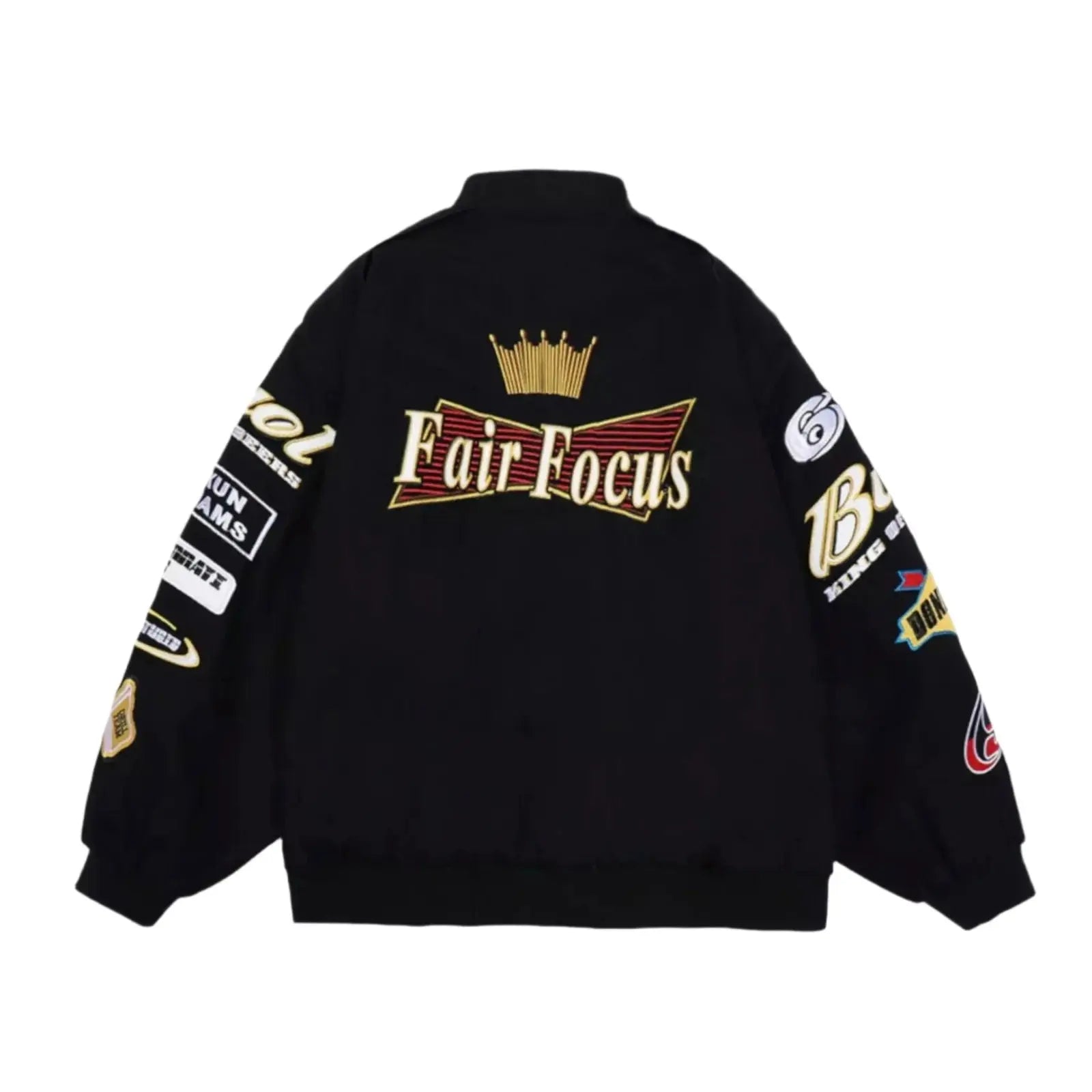 Fair Focus Embroidered Racing Jacket - Stylish Motorsport Apparel - Speedxcrafts