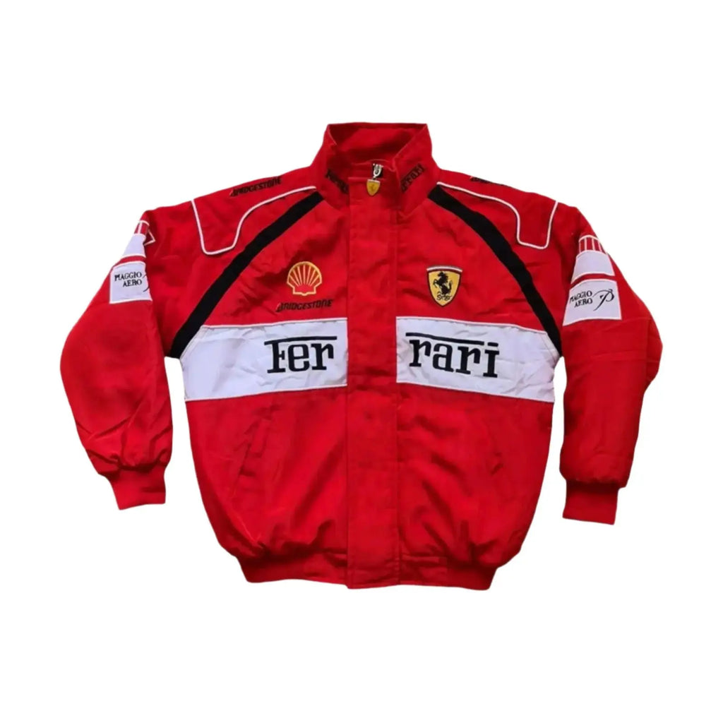 Ferrari F1 Racing Embroidered Bomber Jacket