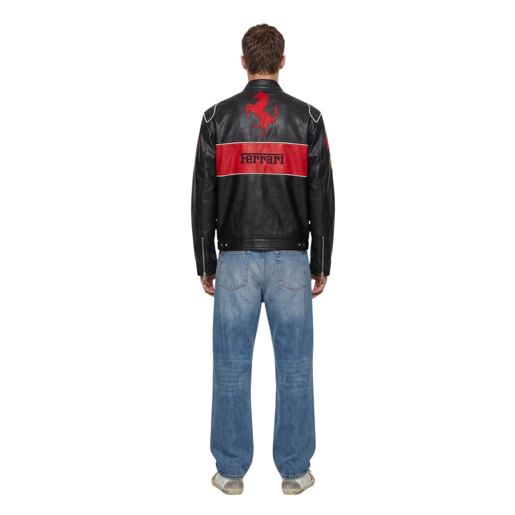 Ferrari F1 Vintage Leather Jacket - Red Edition