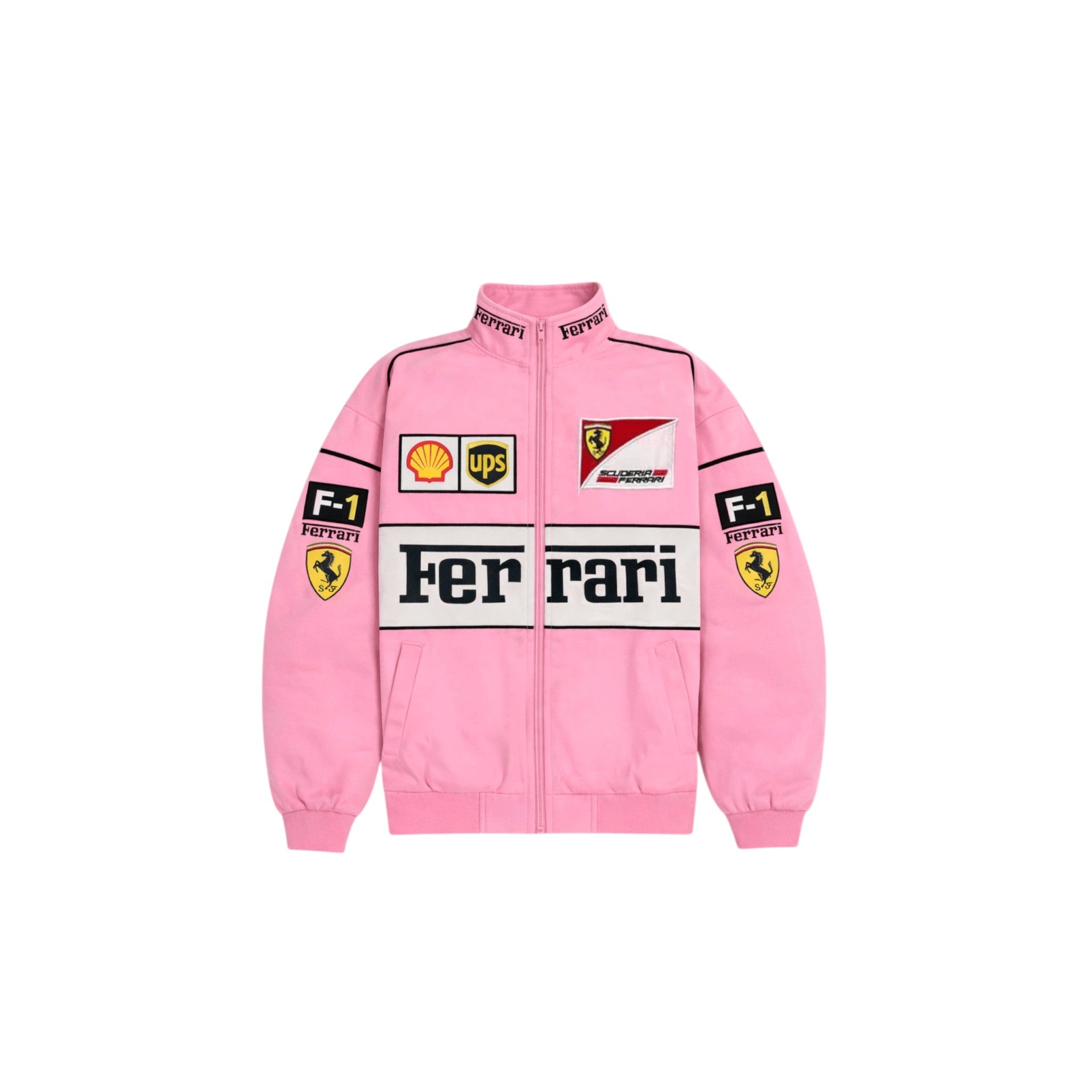 Ferrari F1 Vintage Racing Jacket - Pink Cotton Edition