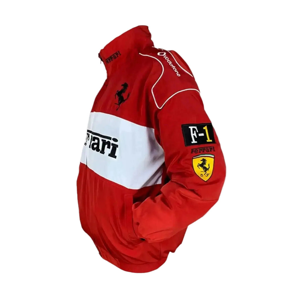 Ferrari Racing Jacket Red and White Nascar Edition