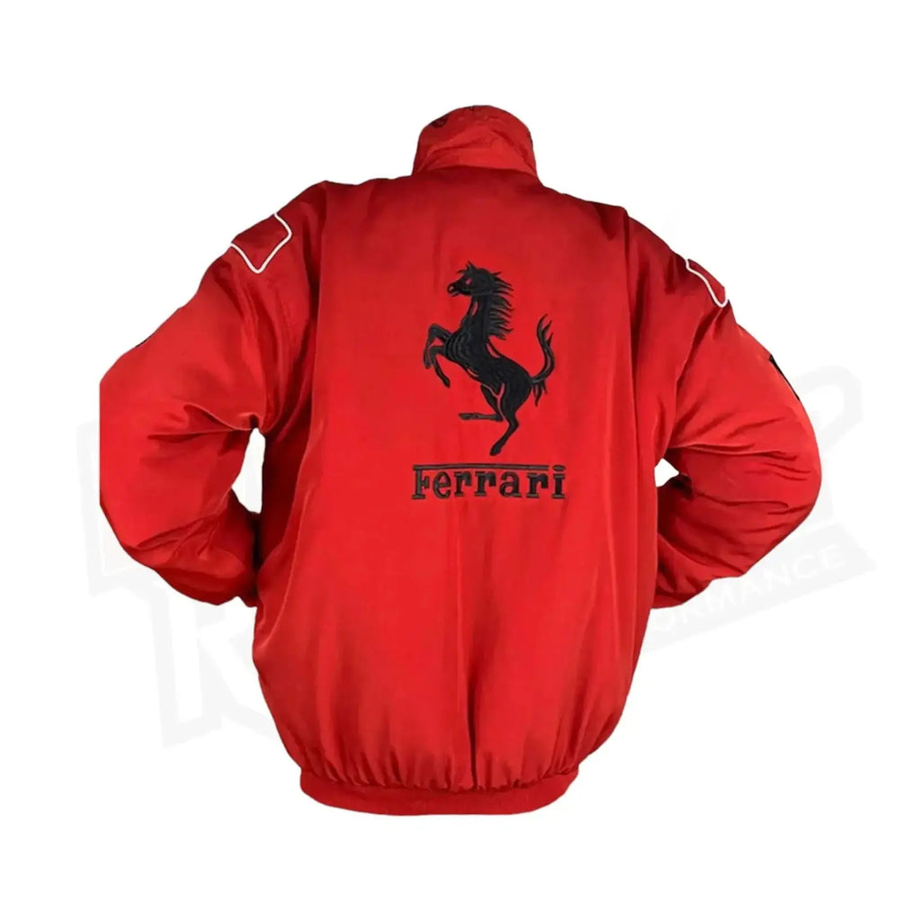 Ferrari Racing Jacket Red and White Nascar Edition - Speedxcrafts