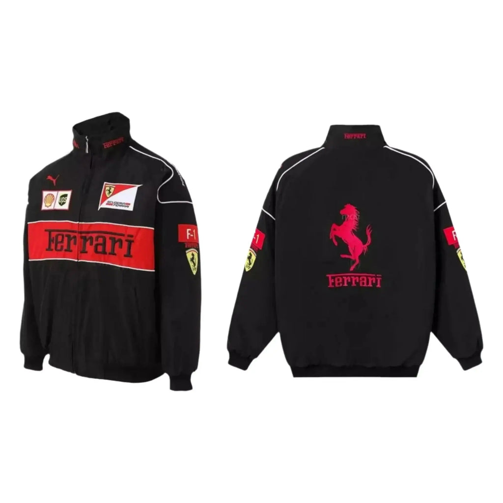 Ferrari Vintage Embroidered Bomber Jacket - Speedxcrafts