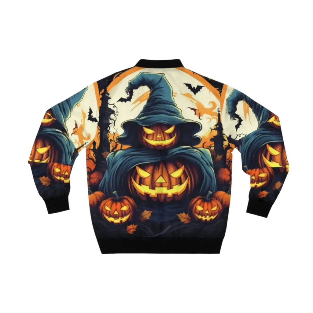 Halloween Jack O' Lantern Unisex Bomber Jacket - Festive Apparel