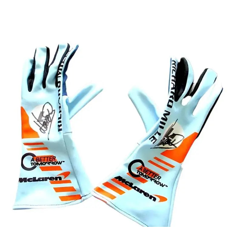 LANDO NORRIS MCLAREN RARE SPECIAL EDITION GULF  F1 GLOVES