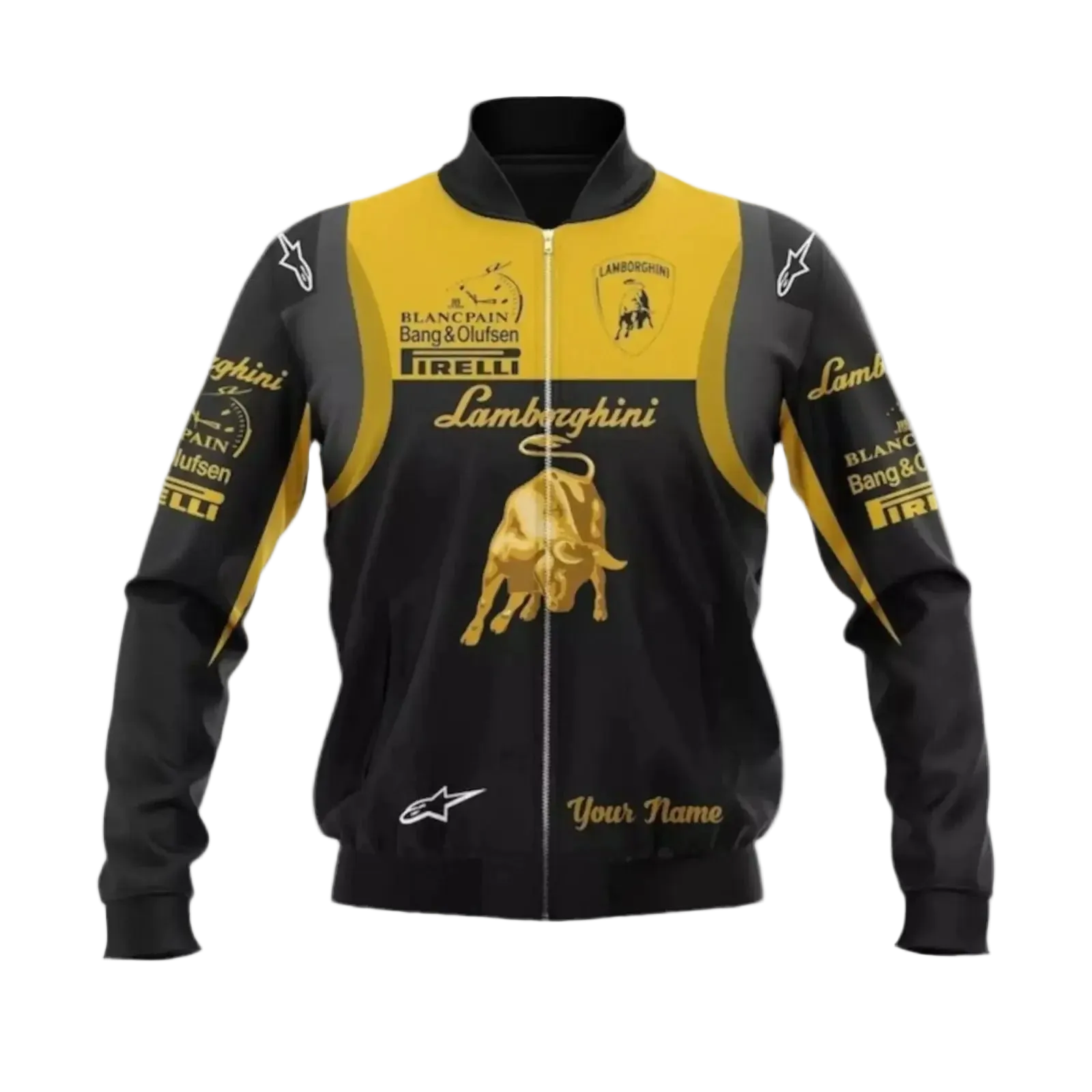 Lamborghini Over Print Custom Bomber Jacket