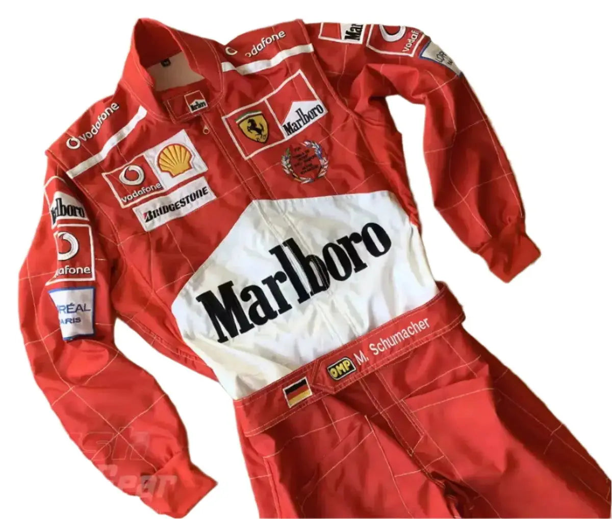 Michael Schumacher Ferrari F1 Embroidered Racing Suit - Speedxcrafts