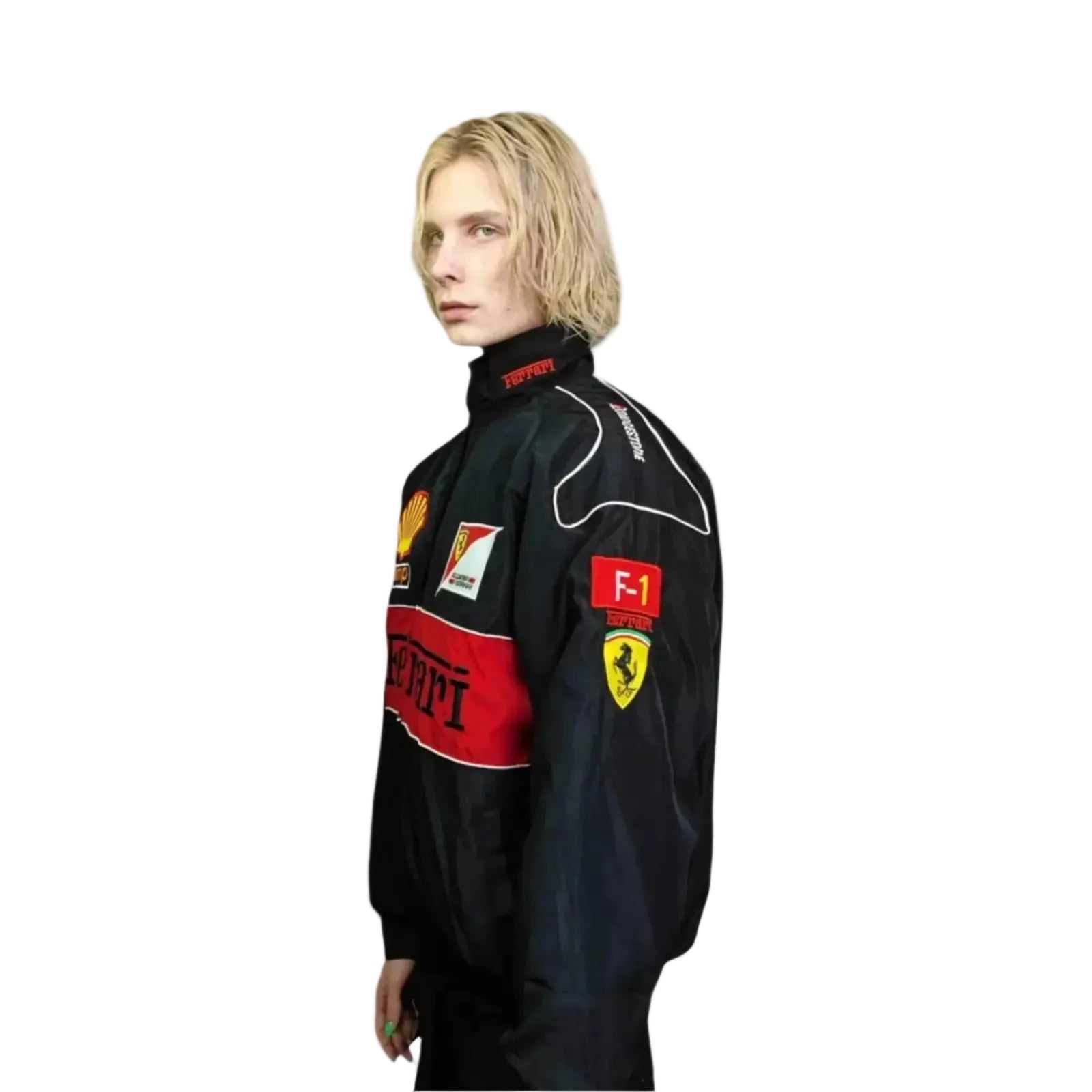 Multi Patch Ferrari F1 Racing Jacket