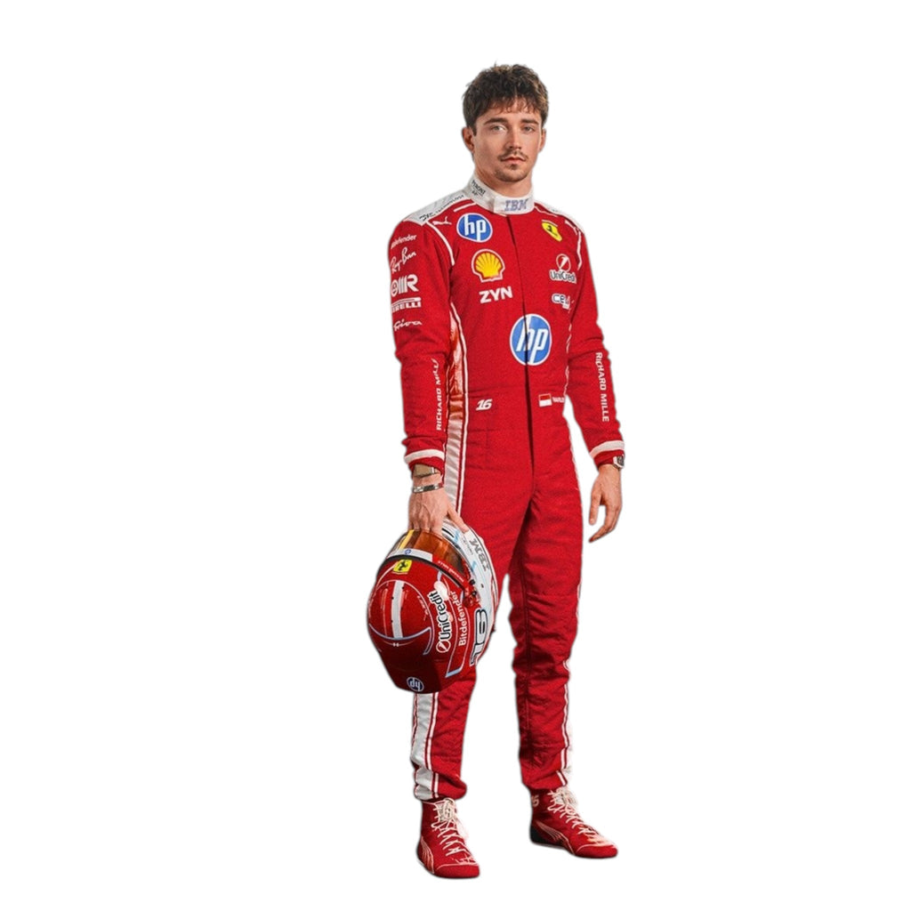 NEW 2026 Charles Leclerc Scuderia Ferrari HP Replica F1 Team Race Suit Speedxkarting