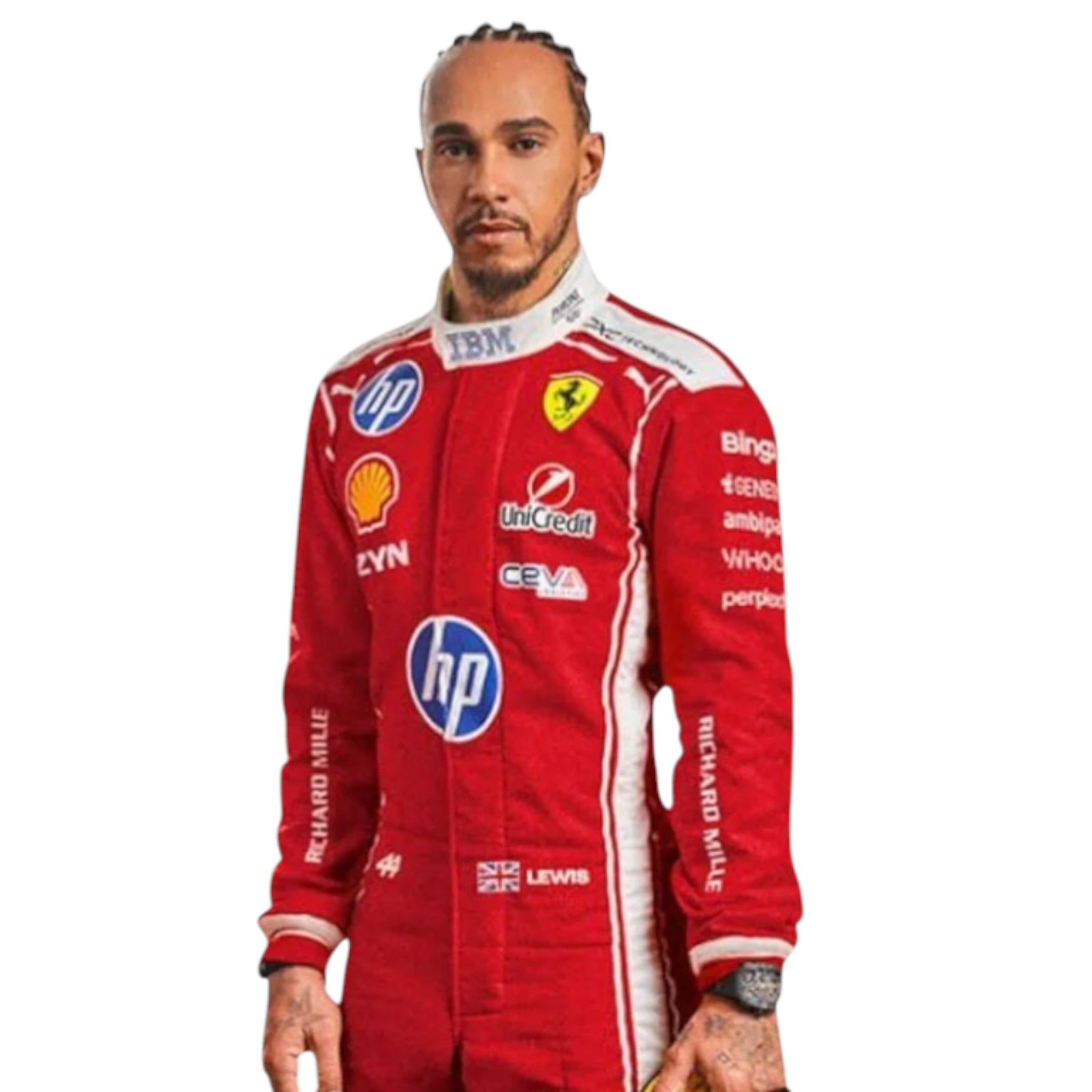 NEW 2026 Scuderia Ferrari HP Lewis hamilton Replica F1 Team Race Suit Speedxkarting
