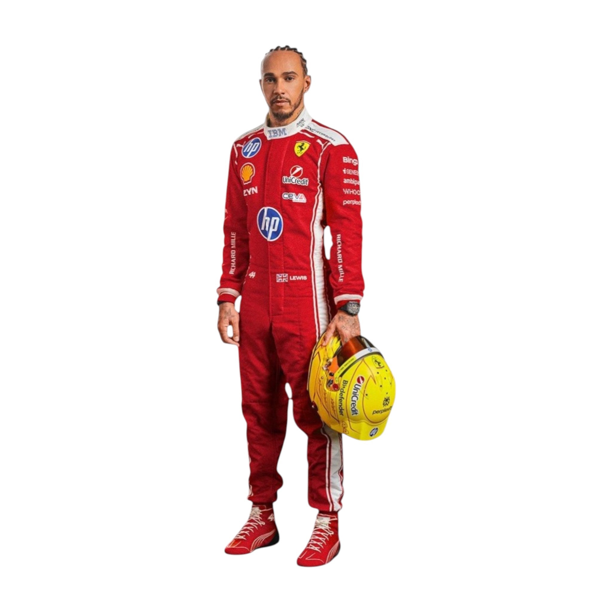 NEW 2026 Scuderia Ferrari HP Lewis hamilton Replica F1 Team Race Suit Speedxkarting