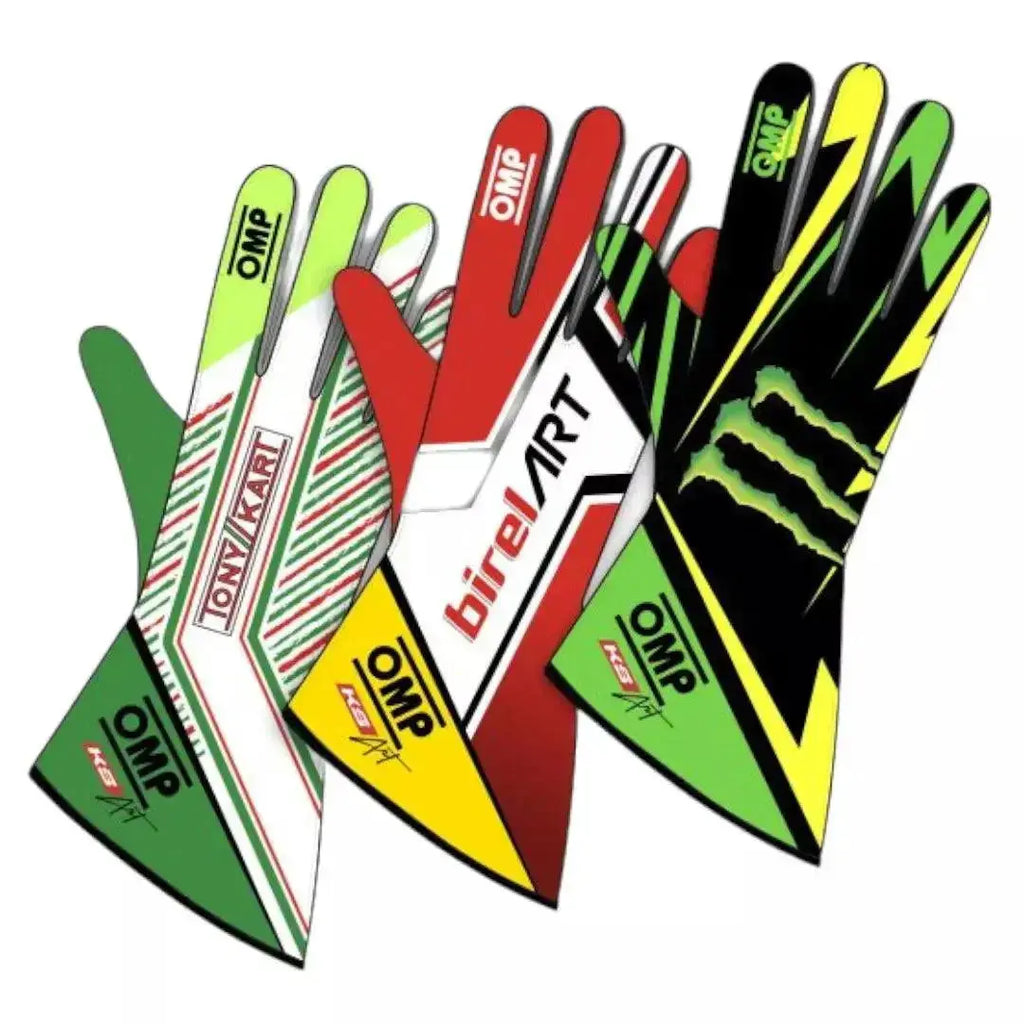 OMP KS Art Custom Design Kart Gloves - Child Sizes - Speedxcrafts