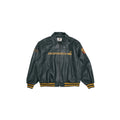 Porsche Vintage Leather Bomber Jacket - Green Edition
