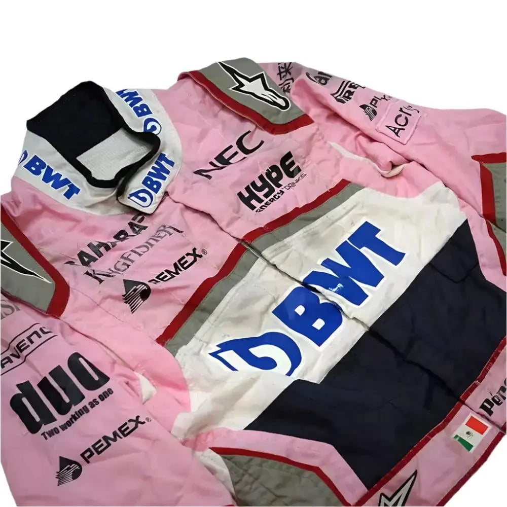 SERGIO PEREZ 2018 RACE SUIT SAHARA FORCE INDIA F1 TEAM - Speedxcrafts