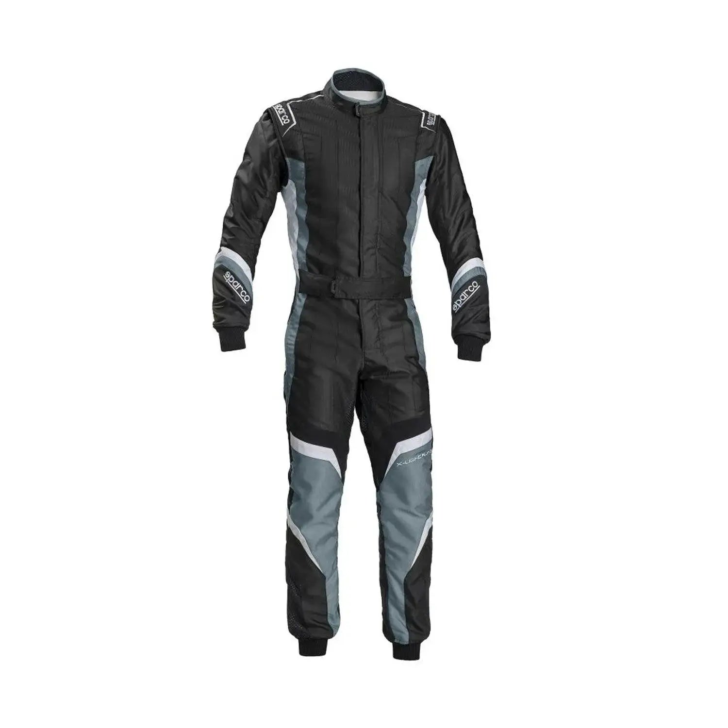 Sparco X-Light KS-7 Replica Kart Suit - Black/Grey Lightweight Racing - Speedxcrafts