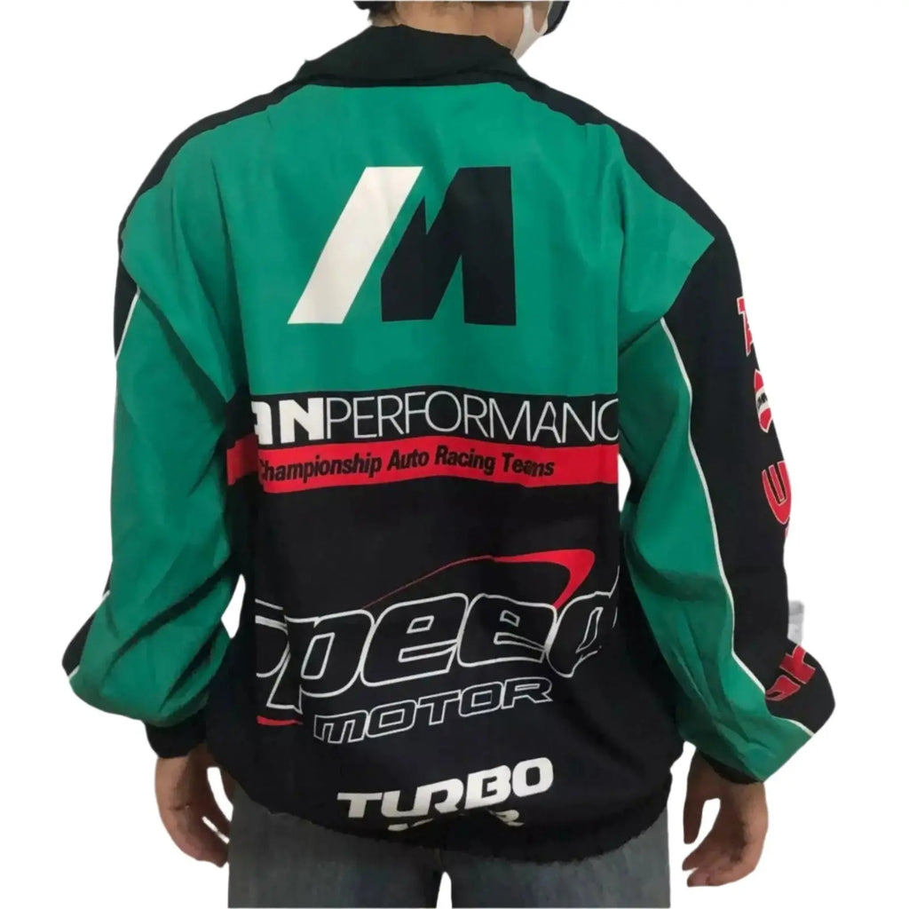 Speed Motor Green F1 Racing Jacket - Stylish Motorsport Gear