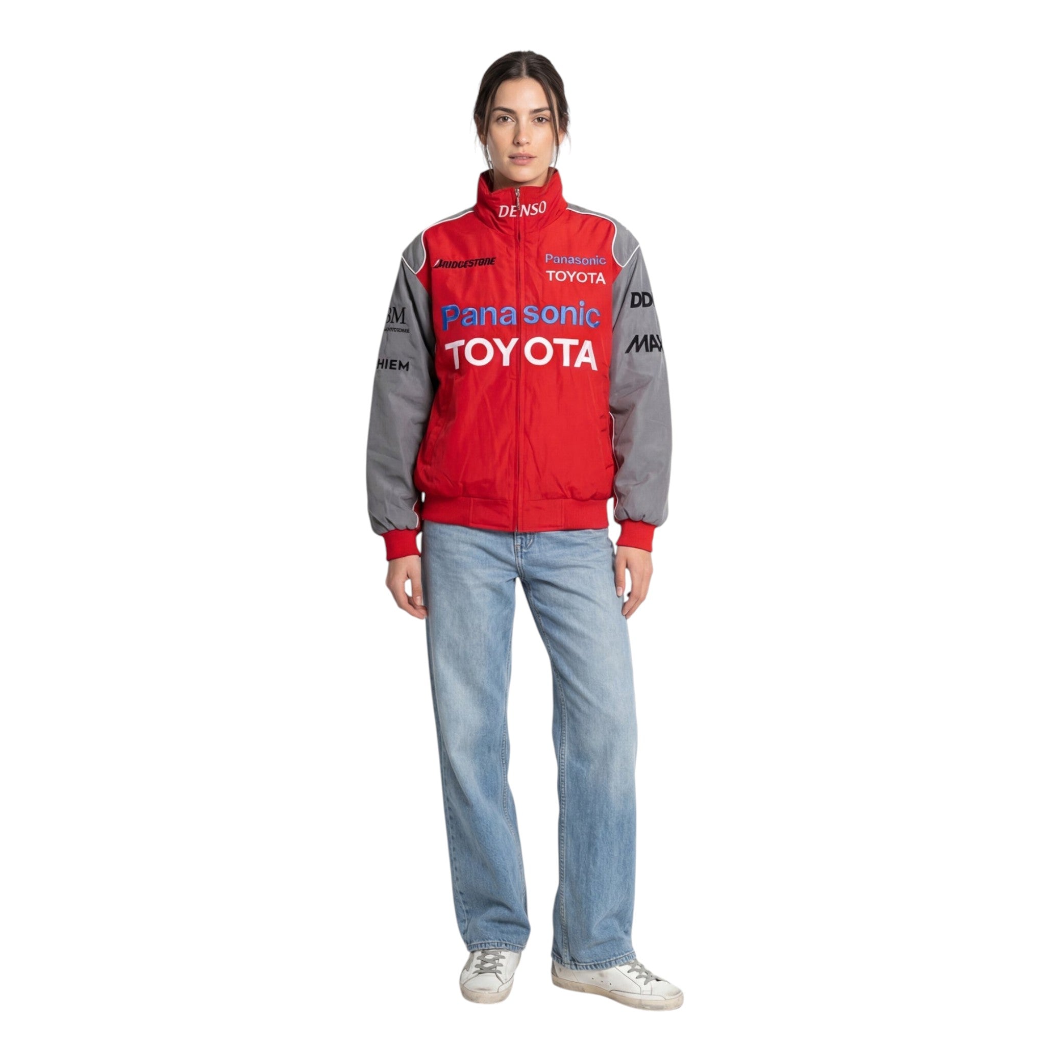 Toyota F1 Vintage Racing Jacket – Red & Grey Edition – Speedx Karting