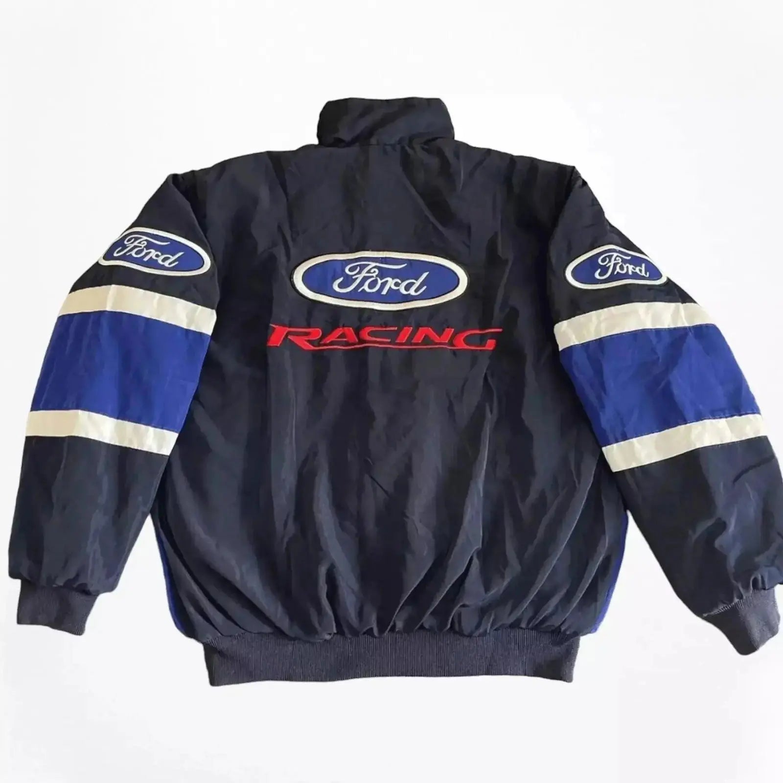 Vintage Ford F1 Racing Bomber Jacket - Embroidered Motorsport Gear - Speedxcrafts