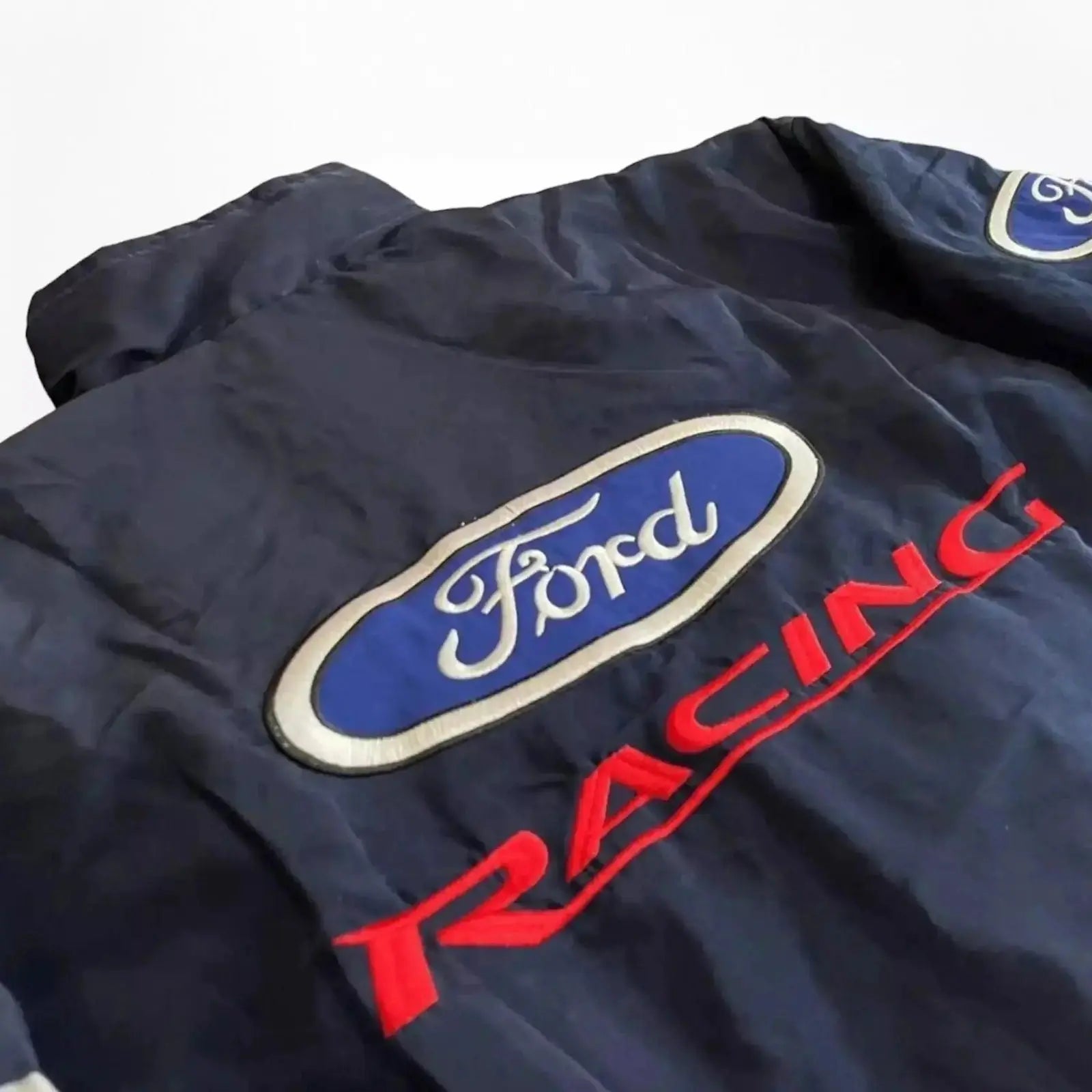 Vintage Ford F1 Racing Bomber Jacket - Embroidered Motorsport Gear - Speedxcrafts