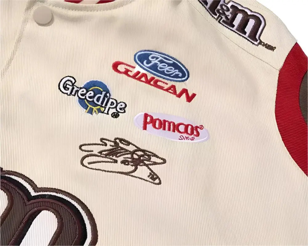Vintage M&M Racing Jacket - Embroidered Classic Motorsport Gear